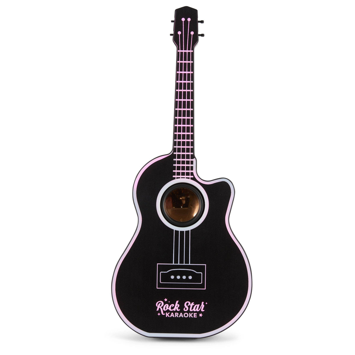 Rock Star Guitar & Microphone Karaoke Set-Black