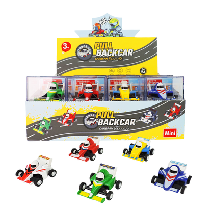 Rollin’ Diecast Pull-Back Racing Car in Clear Box