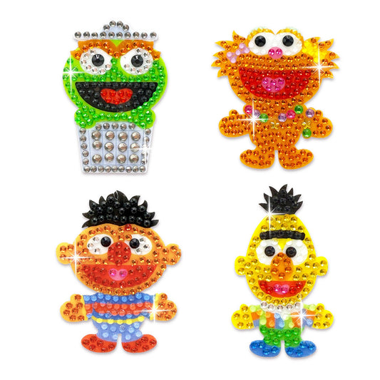 Sesame Street Pals Set of 4 2" Rhinestone Stickers