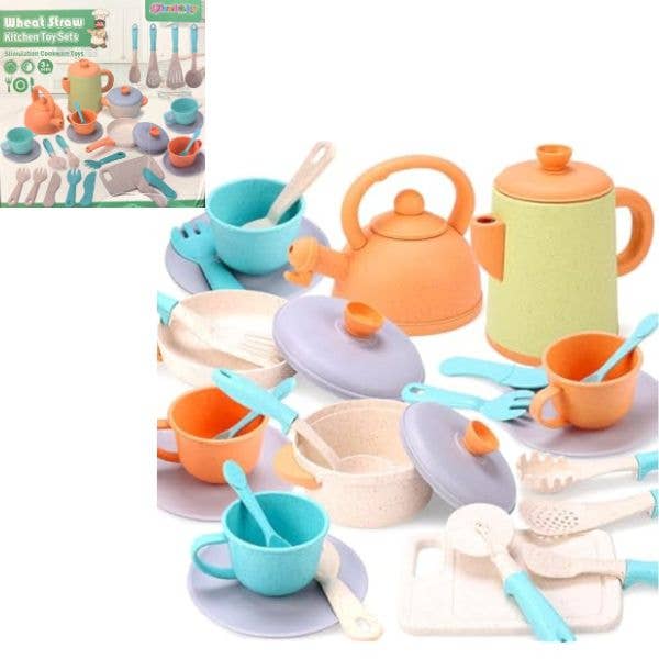 The Wheat Straw Kitchen Toy Set - #HG999 - Qizebaby Learning