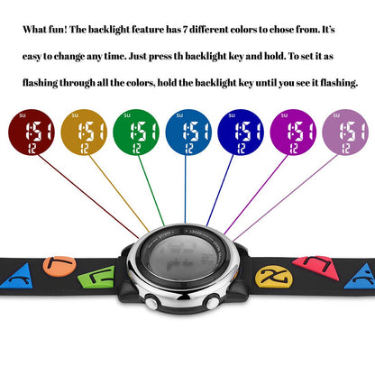 Boy's Digital Sports Watch with many features - Aleph Beis