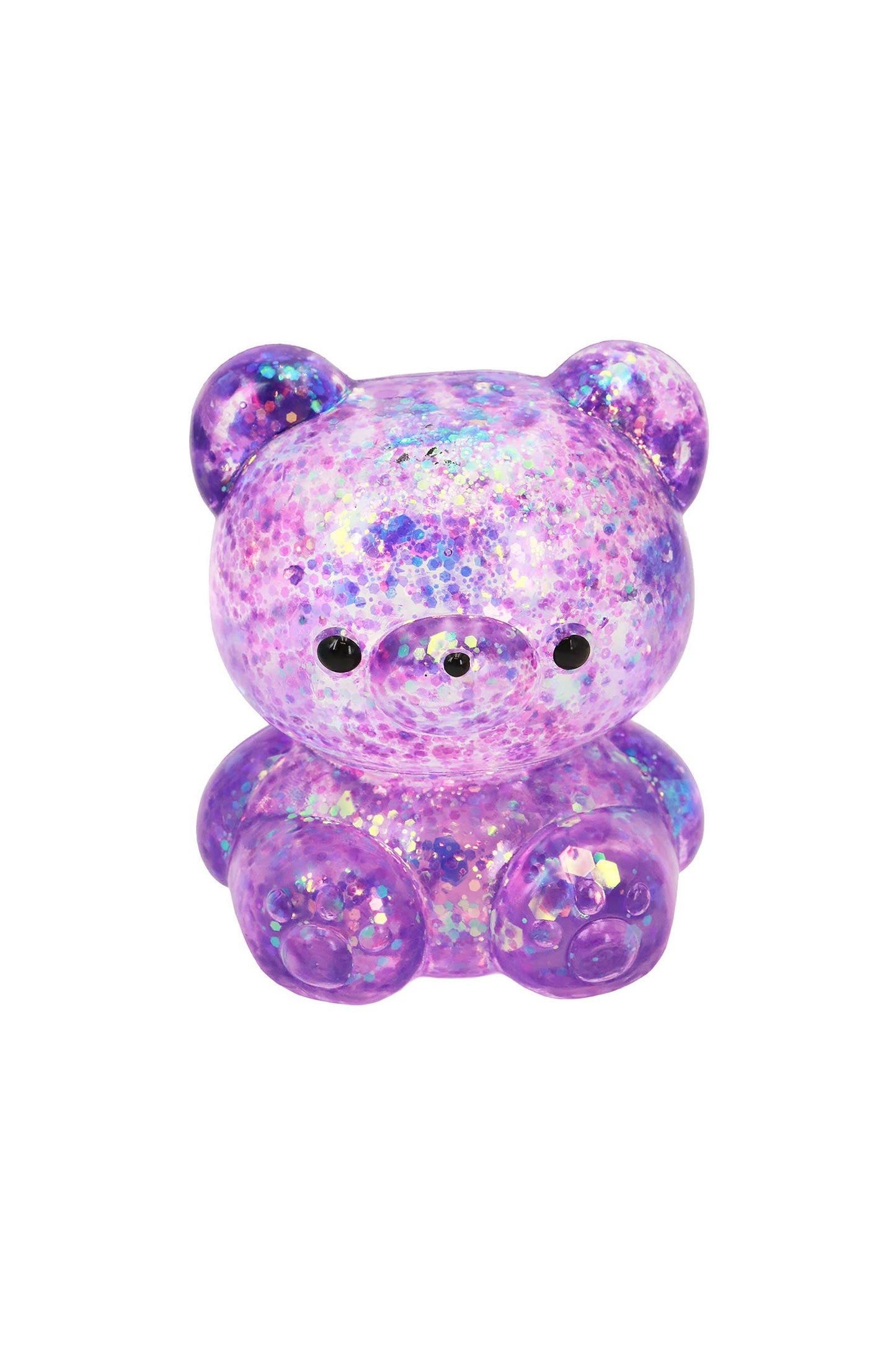 Cute Jelly Bear Glittery Maltose Putty Filled Squishy