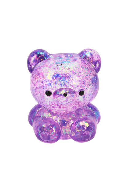 Cute Jelly Bear Glittery Maltose Putty Filled Squishy
