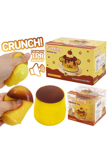 Pudding Zero Rebound TPR Crunchy Bead Slime Filled Squishy