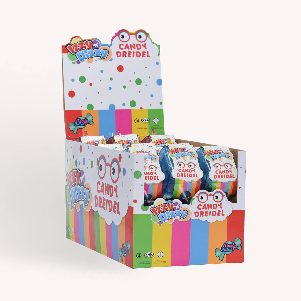 Candy Filled Dreidels - Assorted Colors