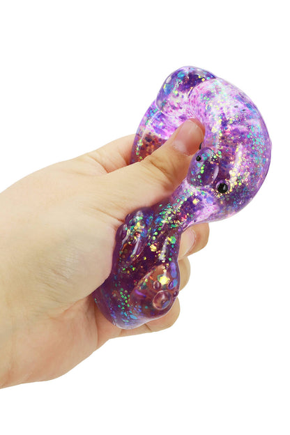 Cute Jelly Bear Glittery Maltose Putty Filled Squishy