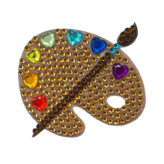 Art Palette Rhinestone Sticker 2" Cut to Shape