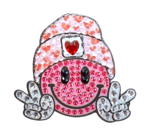 Fuzzy Rhinestone Sticker 2" Cut to Shape