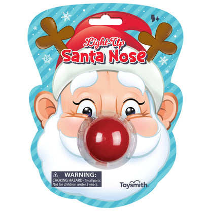 Toysmith Holiday Light Up Santa Nose, christmas, winter