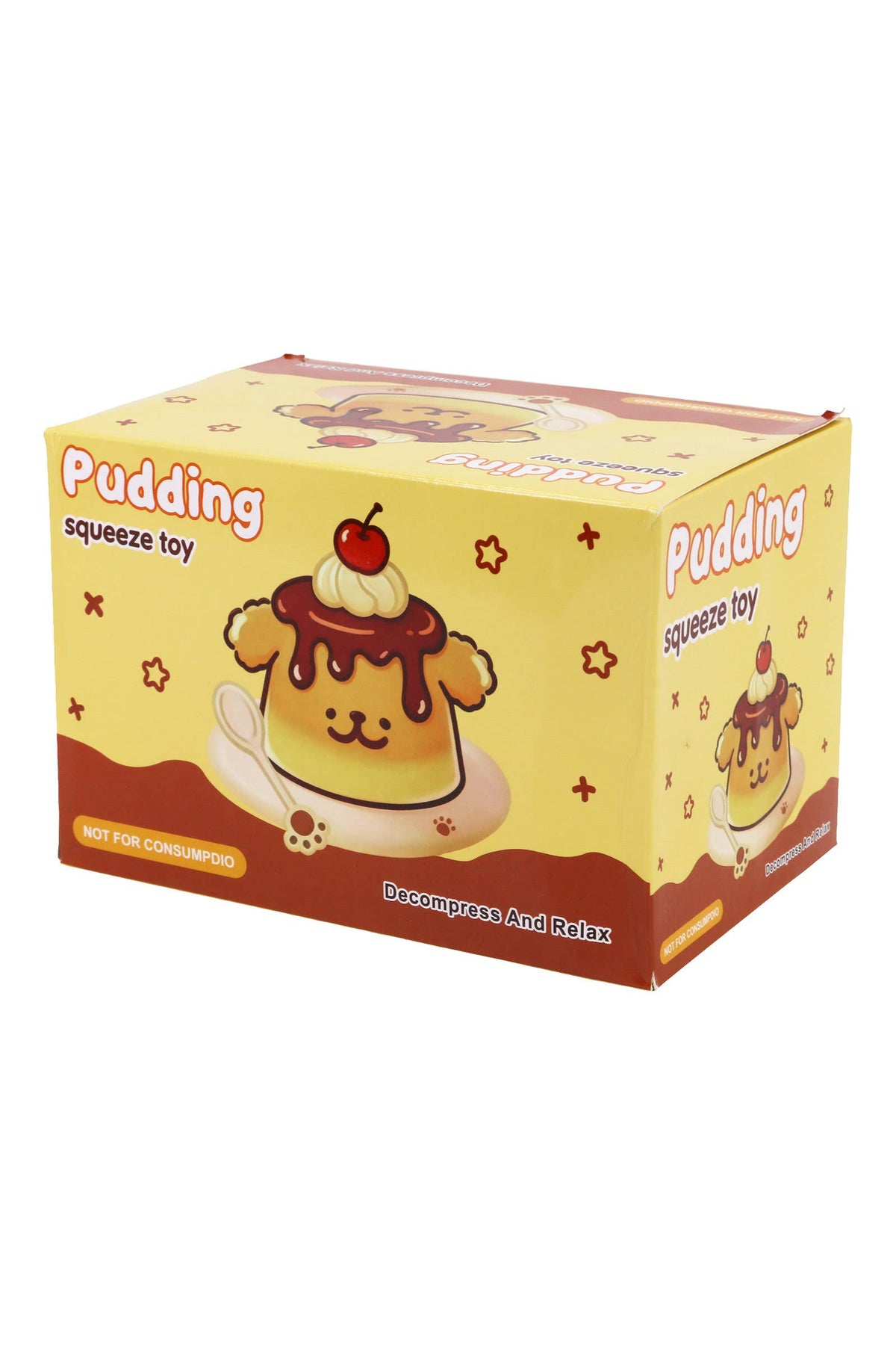 Pudding Zero Rebound TPR Crunchy Bead Slime Filled Squishy