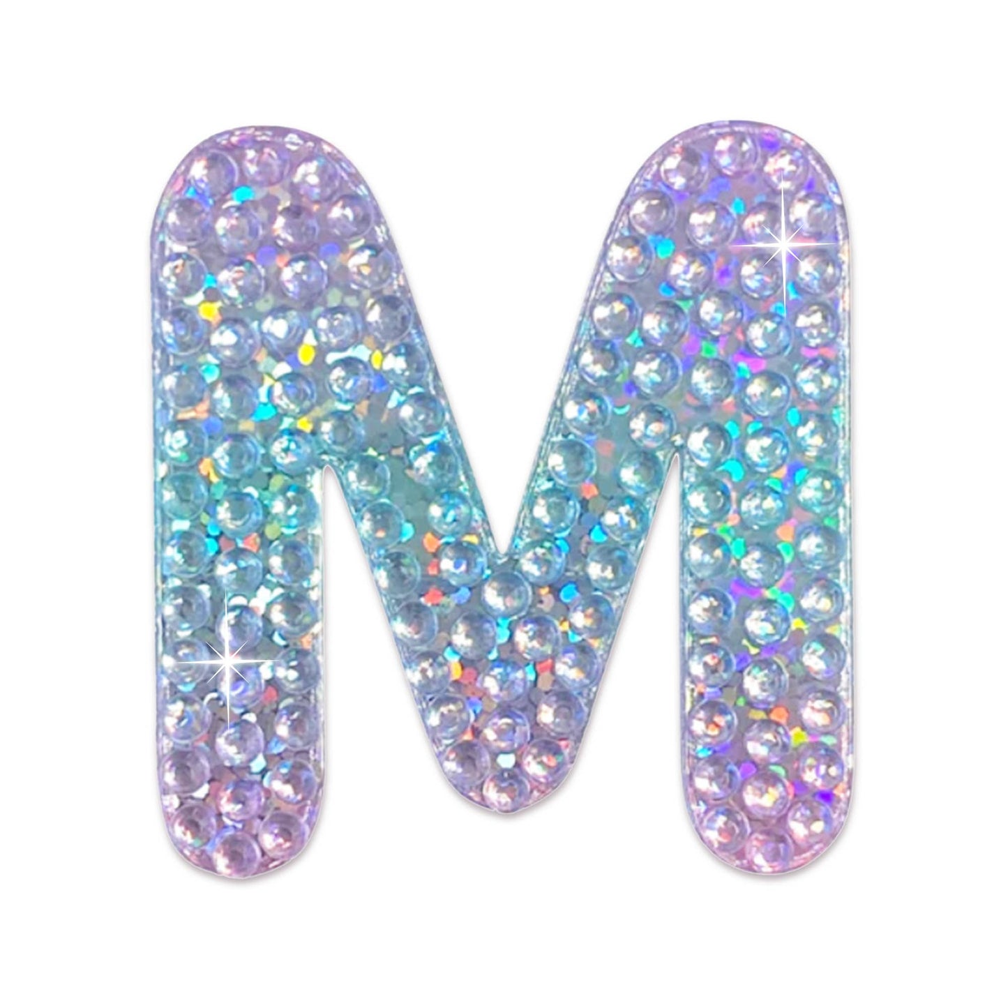 Letter M 2" Rhinestone Sticker
