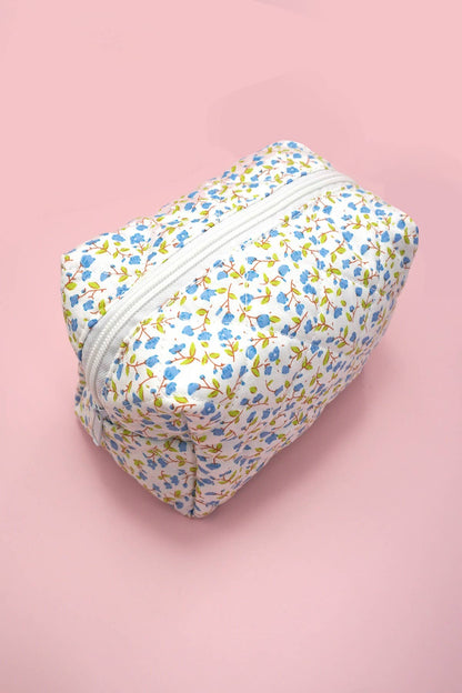 DITSY QUILTED COTTON FLORAL COSMETIC POUCH BAG | AST.