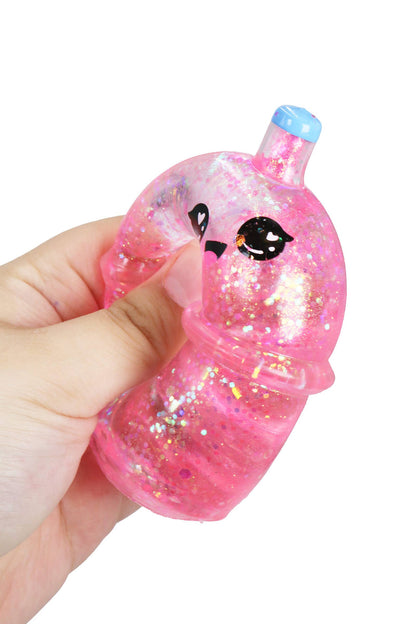 Cute Boba Glittery Maltose Thick Putty Filled Squishy
