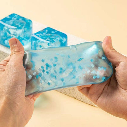 4.5cm Snowflake Cube maltose squishy Toy Stress Relief Toy