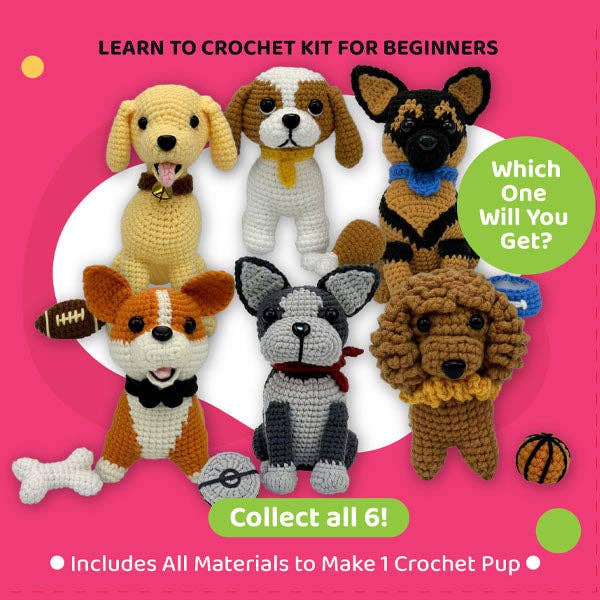The LOOP Brigade DIY Crochet Kit -Mystery Pups Blind Bag
