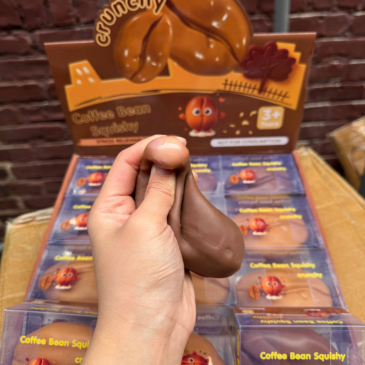 Crackling Crunchy Coffee Bean Squishy 12/pk | A275
