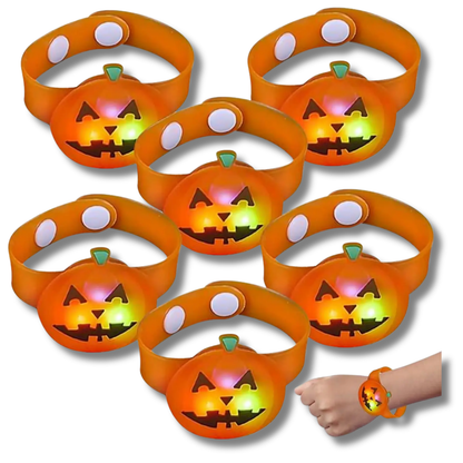 Halloween Pumpkin Light & Glow Up Kid Snap Bracelet