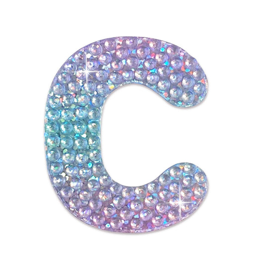 Letter C 2" Rhinestone Sticker