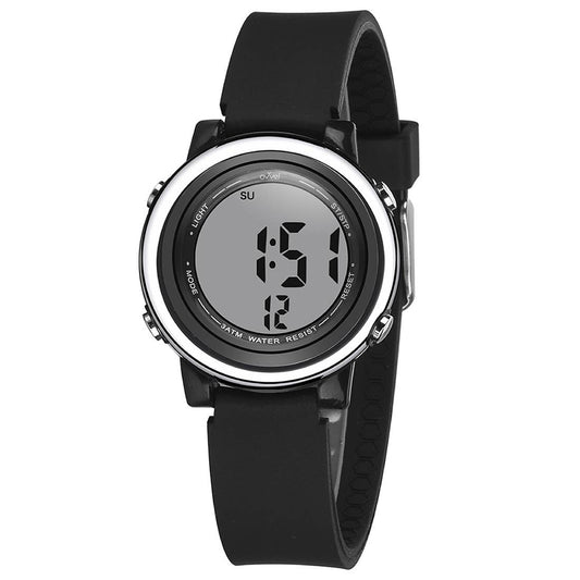Boy's Digital Sports Watch with many features - Solid Black