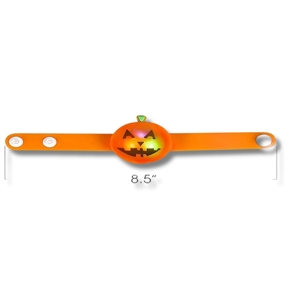 Halloween Pumpkin Light & Glow Up Kid Snap Bracelet