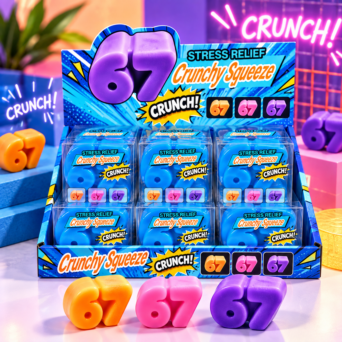 67 Crunchy Squeeze (Six Seven Squishy) — ASMR Crunch Squishy