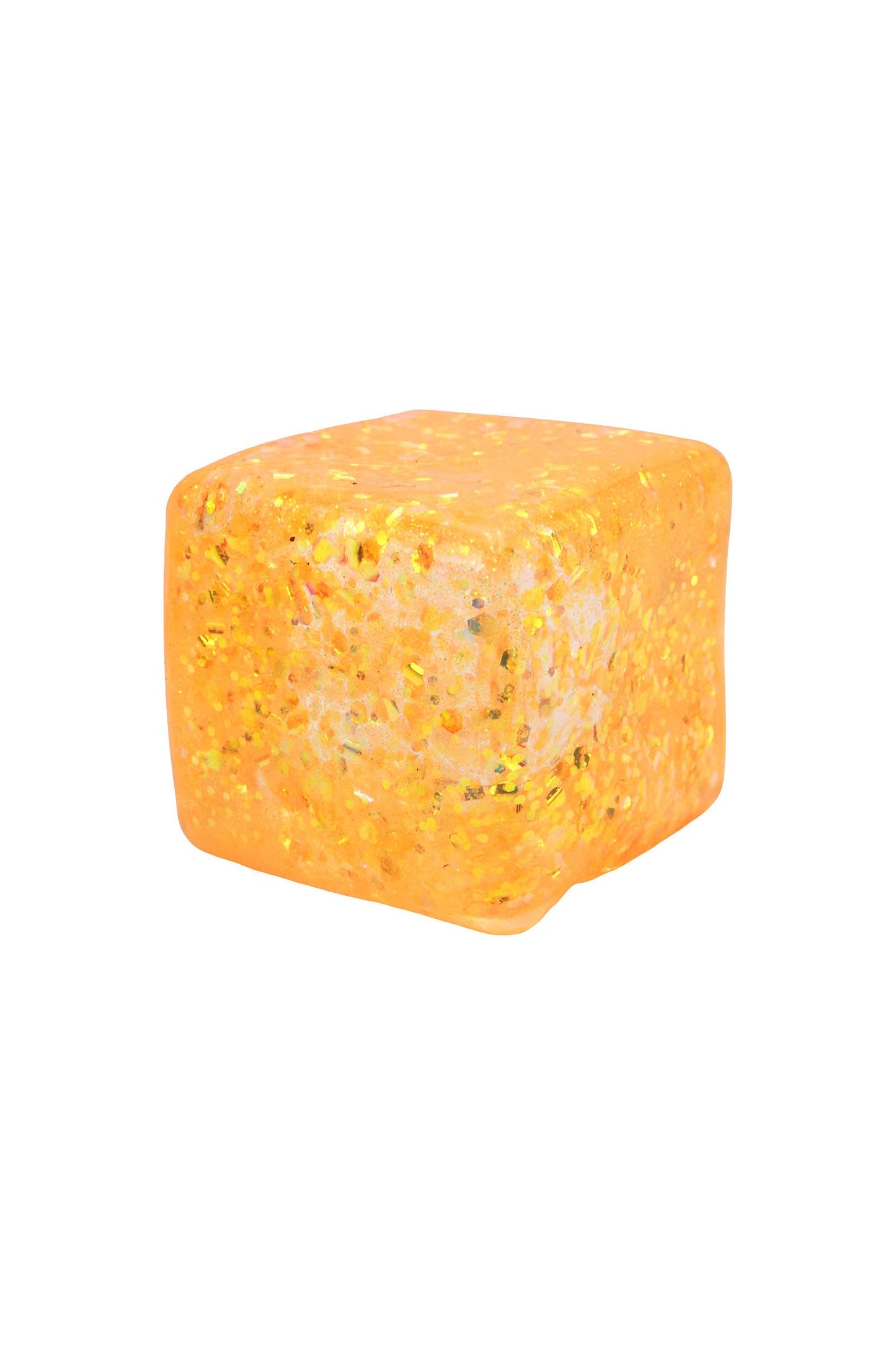 Shimmery Glitter Cube Putty Filled Squishy - 12 Pcs
