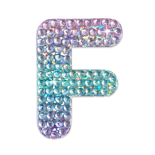 Letter F 2" Rhinestone Sticker