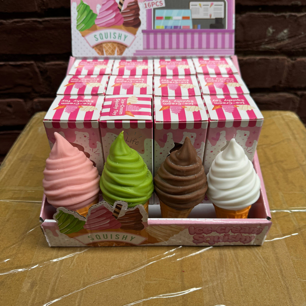 Scented Crackling Crunchy Ice Cream Cone 16/pk | A013