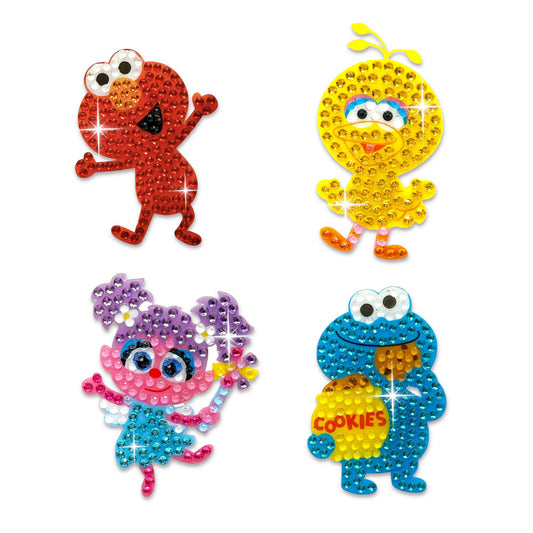 Sesame Street Elmo & Friends Set of 4 2" Rhinestone Stickers