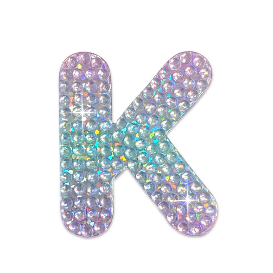 Letter K 2" Rhinestone Sticker