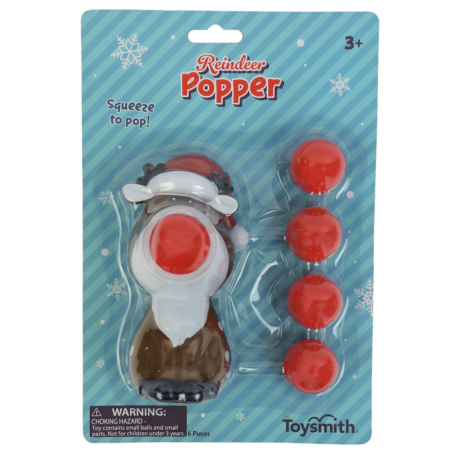 Reindeer Ball Popper, holiday, stocking stuffer