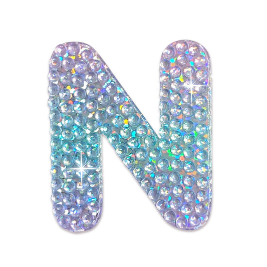 Letter N 2" Rhinestone Sticker