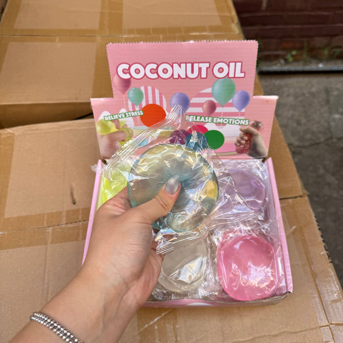 Coconut Oil Vaseline Colorful Round Ball Toy | A212
