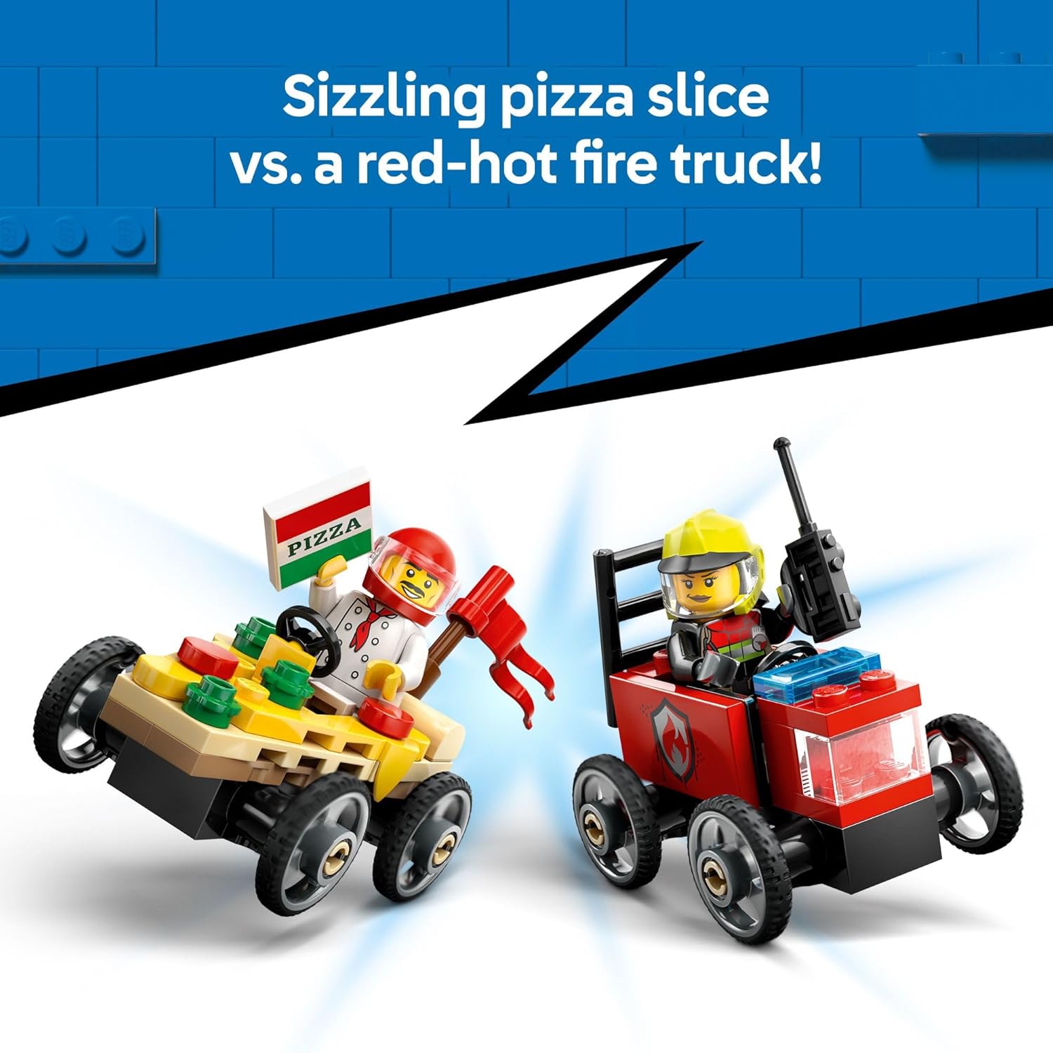 Pizza Vs. Firetruck Race