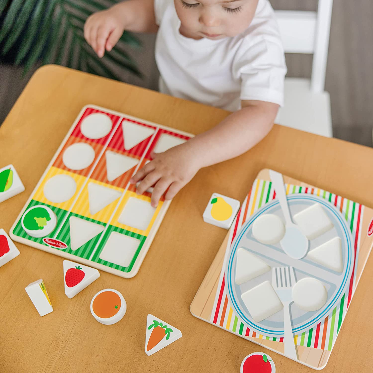 Wooden Shape Sorting Grocery Cart